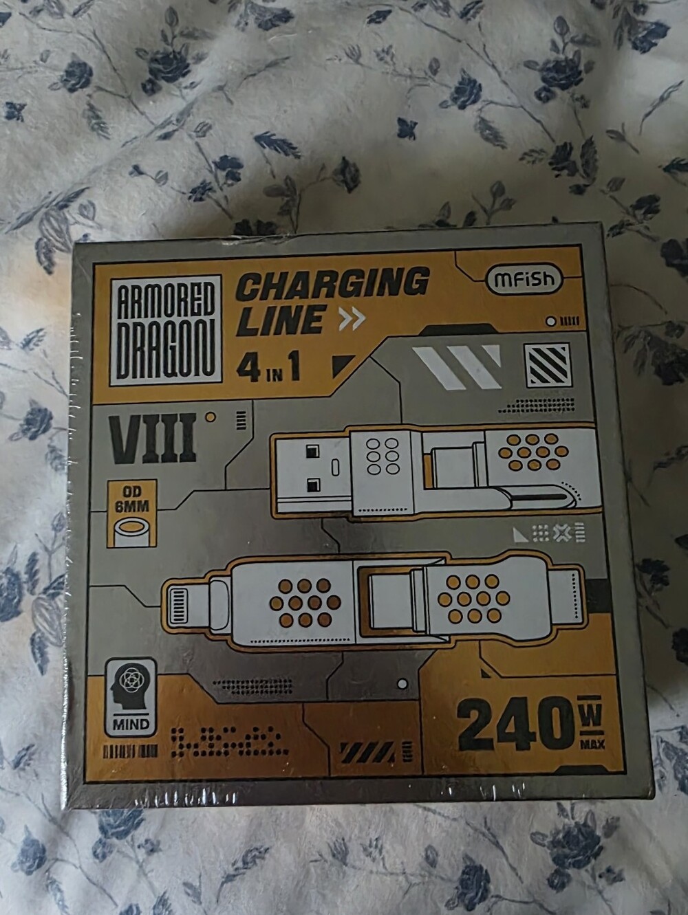 mFish Armored Dragon VIII 4-in-1 Charging Cable - 240W Ultra Fast Charge BNIB